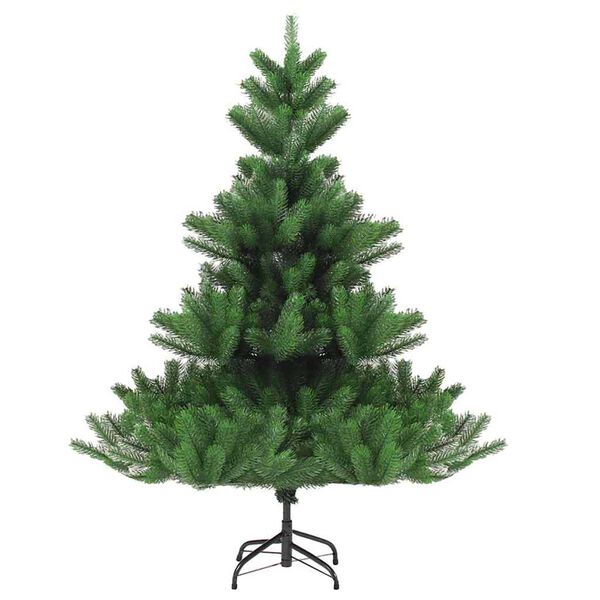 vidaXL Kunstkerstboom Nordmann met LED's en kerstballen 180 cm groen