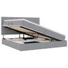 vidaXL Opbergbed met LED met matras Lichtgrijs 200 x 200 cm Polyester