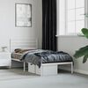 vidaXL Bedframe met hoofdbord zonder matras metaal wit 75x190 cm