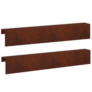 vidaXL Afdekprofiel voor tuinafboording 2 st 100 x 10 x 15 cm