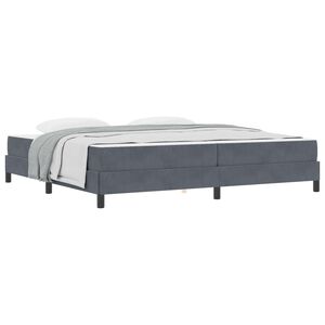 vidaXL Boxspringbed met matras Donkergrijs 200 x 220 cm Stof