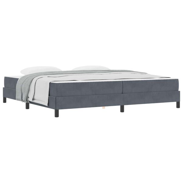 vidaXL Boxspringbed met matras Donkergrijs 200 x 220 cm Stof