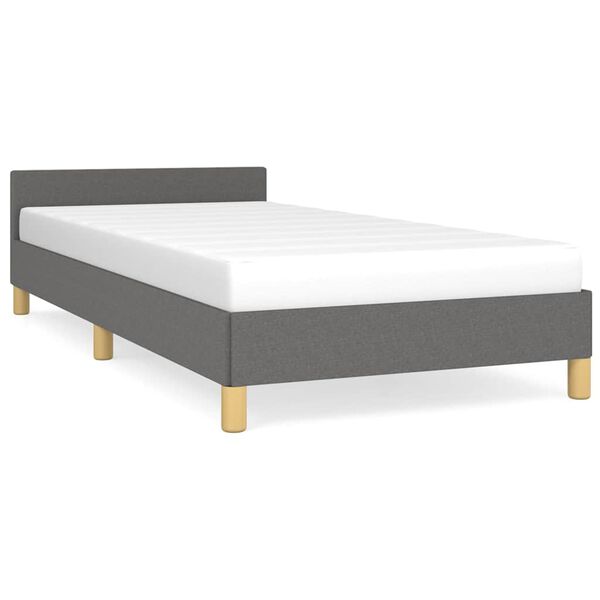 vidaXL Bedframe zonder matras 80x200 cm stof donkergrijs