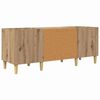 vidaXL Platenkast Artisan Eiken 121 x 38 x 48 cm Bewerkt hout