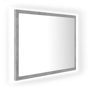 vidaXL Badkamerspiegel LED 60x8,5x37 cm acryl betongrijs