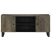 vidaXL Tv-meubel 105x33x46 cm massief mangohout zwart