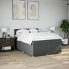 vidaXL Boxspring met matras stof donkergrijs 140x200 cm