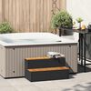 vidaXL Hottub-opstap 100x50x50,5 cm poly rattan&massief acaciahout