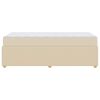 vidaXL Bedframe met matras Cr&egrave;me 90 x 200 cm Stof