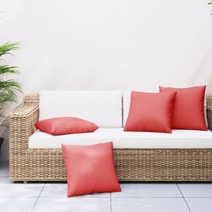 vidaXL Bankkussens 4 st 40x40 cm stof rood