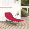 vidaXL Opvouwbare zonnebed Rood 188 x 57 x 86.5 cm Polyester