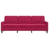 vidaXL Driezitsbank 210 cm fluweel wijnrood