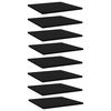 vidaXL Wandschappen 8 st 40x40x1,5 cm spaanplaat zwart