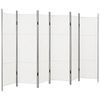 vidaXL Kamerscherm met 6 panelen 300x180 cm wit