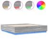 vidaXL Bedframe met LED-verlichting grijs sonoma eiken 200x200 cm