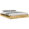 vidaXL Bedframe zonder matras 135x190 cm massief hout eiken