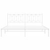 vidaXL Bedframe met hoofdbord metaal wit 183x213 cm