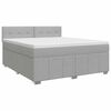 vidaXL Boxspringbed met matras Lichtgrijs 180 x 200 cm Stof