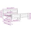 vidaXL Bedframe Donkergrijs 160 x 200 cm Massief grenenhout
