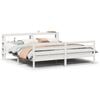 vidaXL Bedframe met hoofdeinde zonder matras 180x200 cm wit