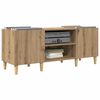 vidaXL Platenkast Artisan Eiken 121 x 38 x 48 cm Bewerkt hout