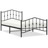 vidaXL Bedframe met hoofd- en voeteneinde metaal zwart 100x200 cm