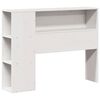 vidaXL Bed met boekenkast zonder matras massief hout wit 75x190 cm