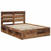 vidaXL Bedframe met hoofdeinde Oudhout 160 x 200 cm Massief grenenhout