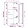 vidaXL Houten Kast Artisan Eiken 50 x 29 x 100 cm Bewerkt hout