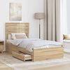 vidaXL Bedframe met lade met hoofdeinde met opslag Bewerkt hout