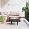vidaXL Tuinbankenset 2 pcs Taupe Staal