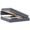 vidaXL LED Opslagbed met Matras Donkergrijs 160 x 200 cm Fluweel