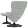 vidaXL Egg Chair met Voetsteun Lichtgrijs 63 x 73 x 90 cm Fluweel
