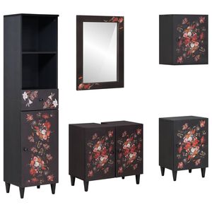 vidaXL Badkamerkastenset 5 st 62 x 33 x 58 cm Massief Mango Hout
