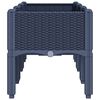vidaXL Plantenbak met poten 120x40x42 cm polypropeen blauwgrijs