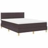 vidaXL Boxspringbed met matras Donkerbruin 140 x 190 cm Stof