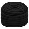 vidaXL Werktouw 20 mm 25 m polyester zwart