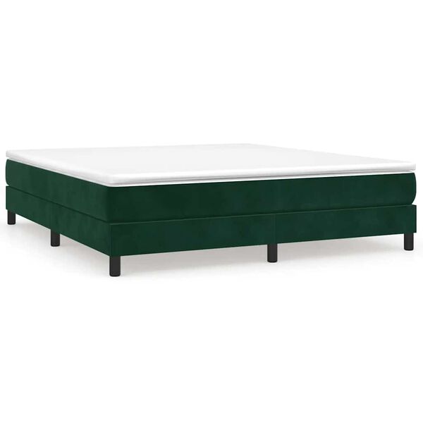 vidaXL Boxspring bed 180x200 cm fluweel donkergroen