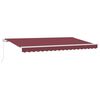 vidaXL Inklapbaar Zonnescherm Bordeauxrood 400 x 200 cm Stof