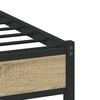 vidaXL Bedframe zonder matras metaal sonoma eikenkleurig 140x200 cm