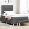 vidaXL Boxspring bed met matras Donkergrijs 120 x 200 cm Stof