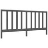 vidaXL Bedframe met hoofdbord massief hout grijs 200x200 cm