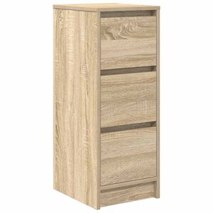 vidaXL Dressoir 29,5x34x76 cm bewerkt hout sonoma eikenkleurig