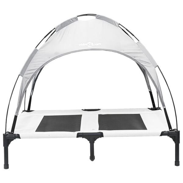 vidaXL Hondenbed Zilvergrijs 92 x 77 x 82,5 cm Staal