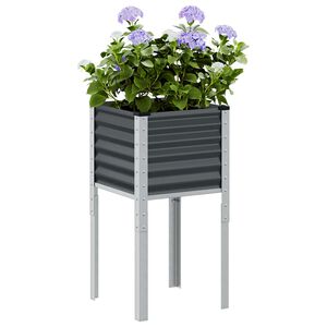 vidaXL Plantenbak Antraciet 45x45x88 cm Staal