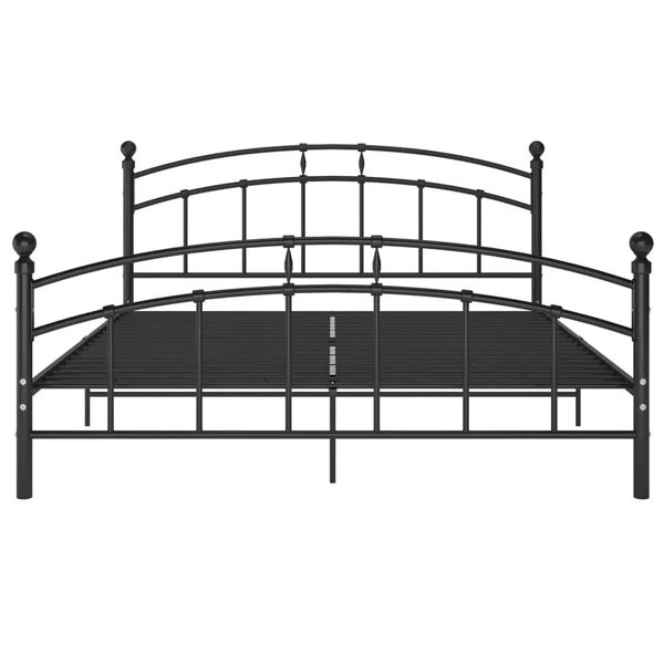 vidaXL Bedframe metaal zwart 160x200 cm