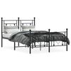 vidaXL Bedframe met hoofd- en voeteneinde metaal zwart 120x200 cm