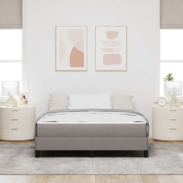 vidaXL Boxspringbed met matras Taupe 140 x 190 cm Stof