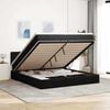 vidaXL Ottoman bed met matras 200x200 cm fluweel zwart