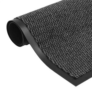 vidaXL Droogloopmat rechthoekig getuft 40x60 cm antraciet